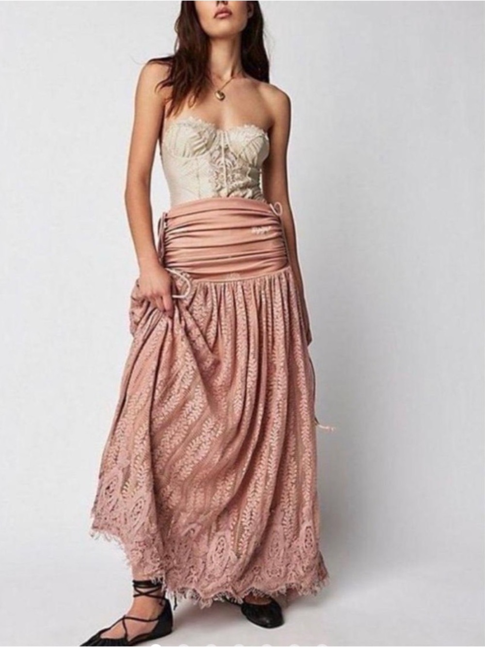 Free People Rosie Plains Convertible Skirt Bohemian Size L